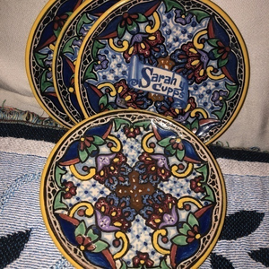 Mexico Talavera tea cup clay plates Hispanic Latin artisan handmade‎ folklore